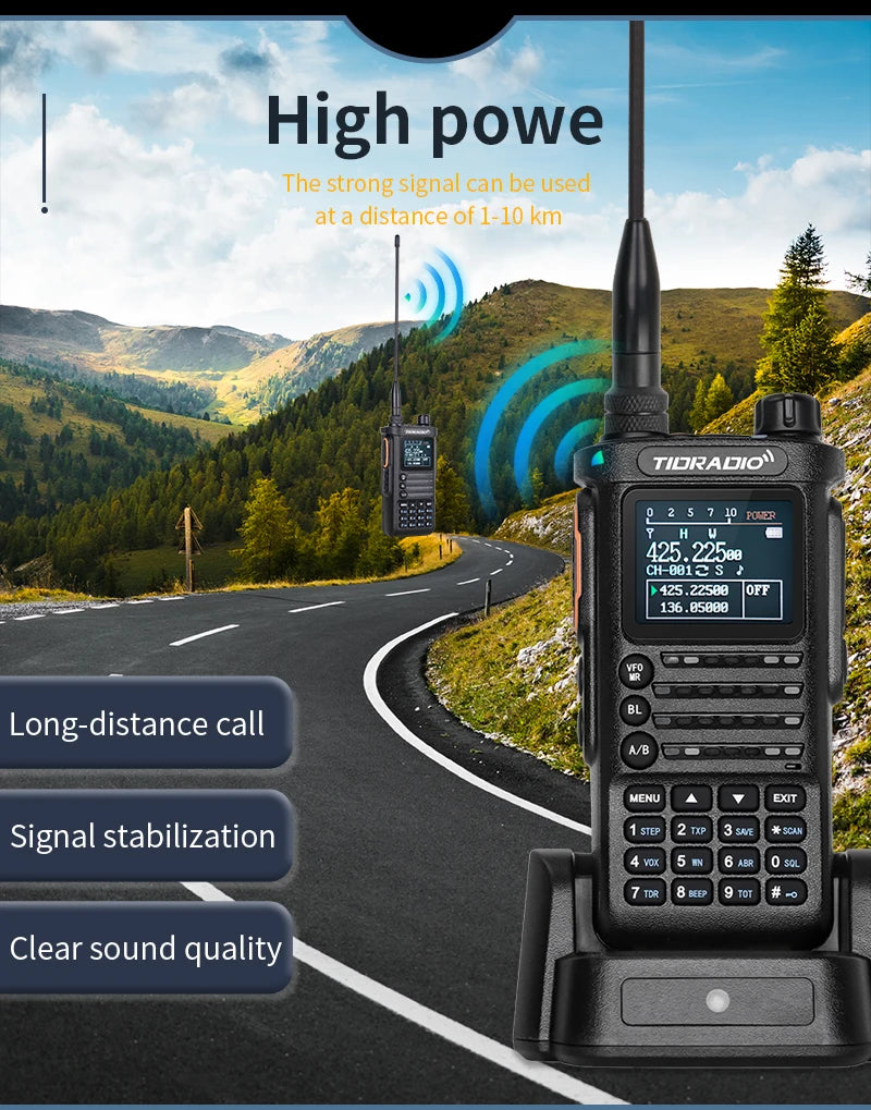10W Profession Walkie Talkie Long Range Emergency Two Way Radio Receiver