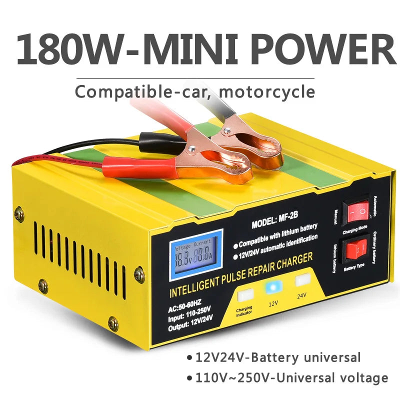 12V 24V 180W 10A Pulse Repair Charging for Lead-acid 12.6V Lithum Battery