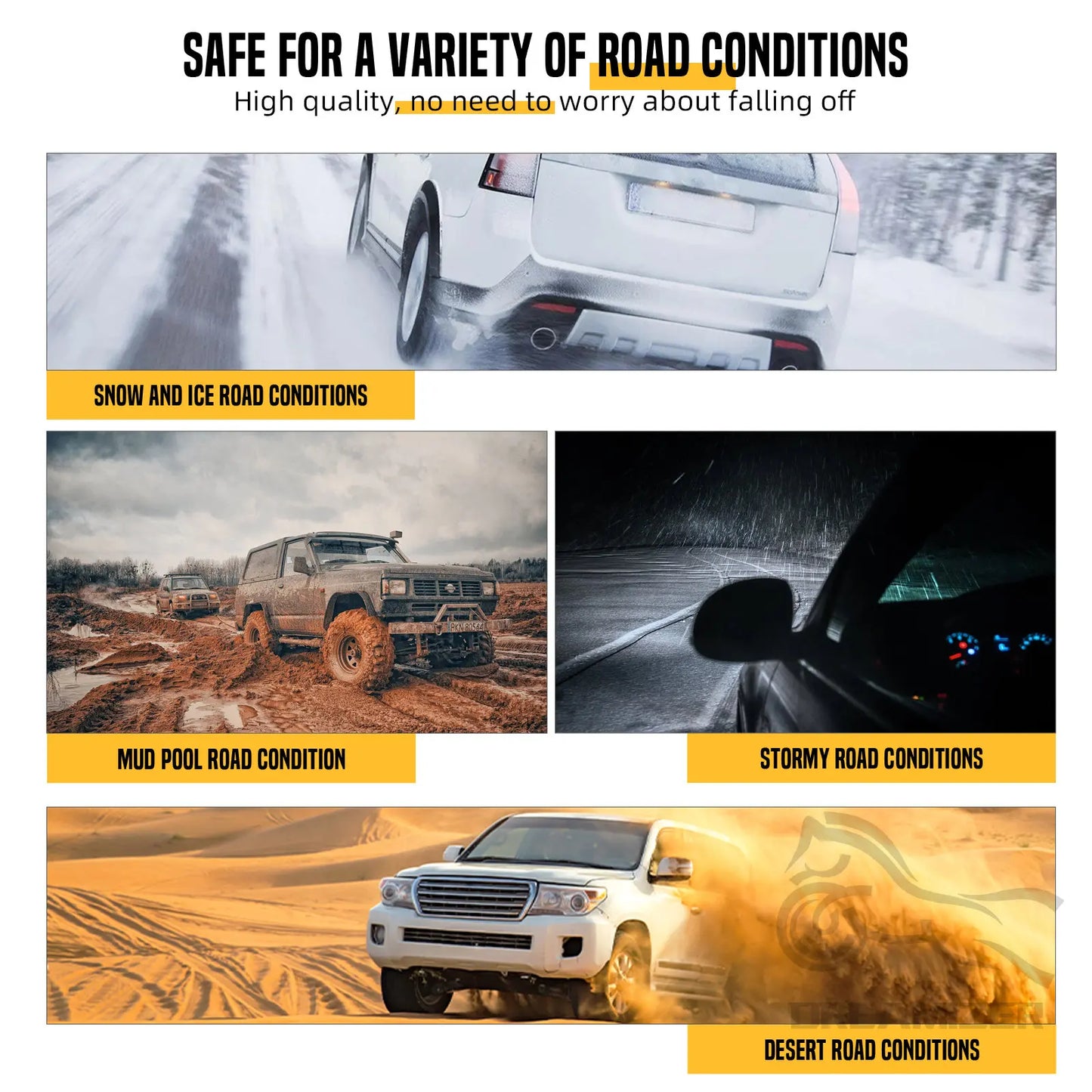 10 Pcs Anti-Skid Device Snow Escape Chain for Off-Road