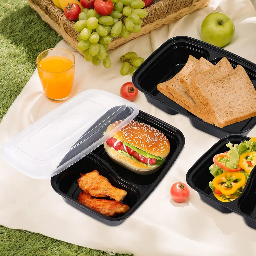 150 Pack Meal Prep 34 Oz Disposable Food Storage Containers with Lids