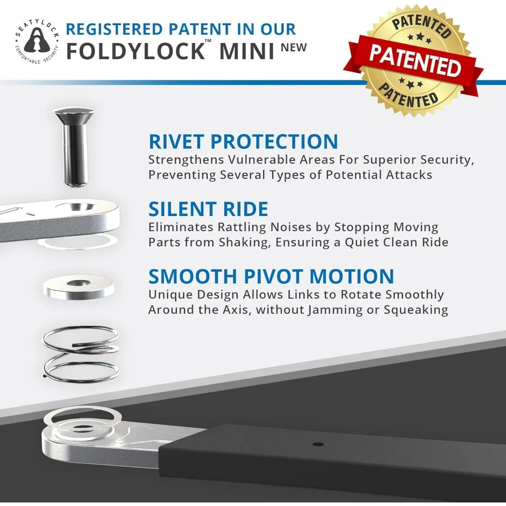 FoldyLock Mini Folding Bike Lock - Secure Guard with Key