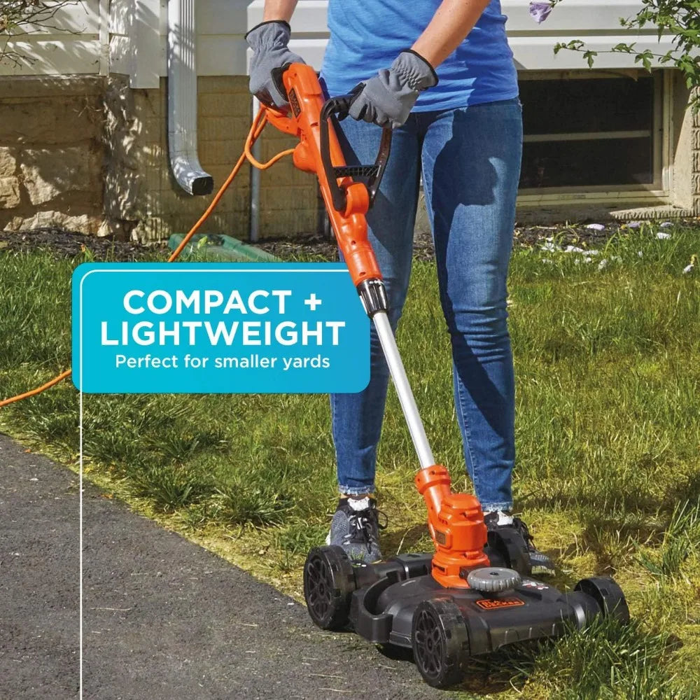 3-in-1 Corded Lawn Mower, String Trimmer & Edger, 12-Inch