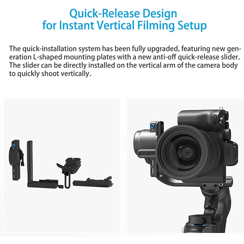 Gimbal Stabilizer Built-in AI Tracker Upgrade Joystick Touch Screen for Mirrorless DSLR Camera