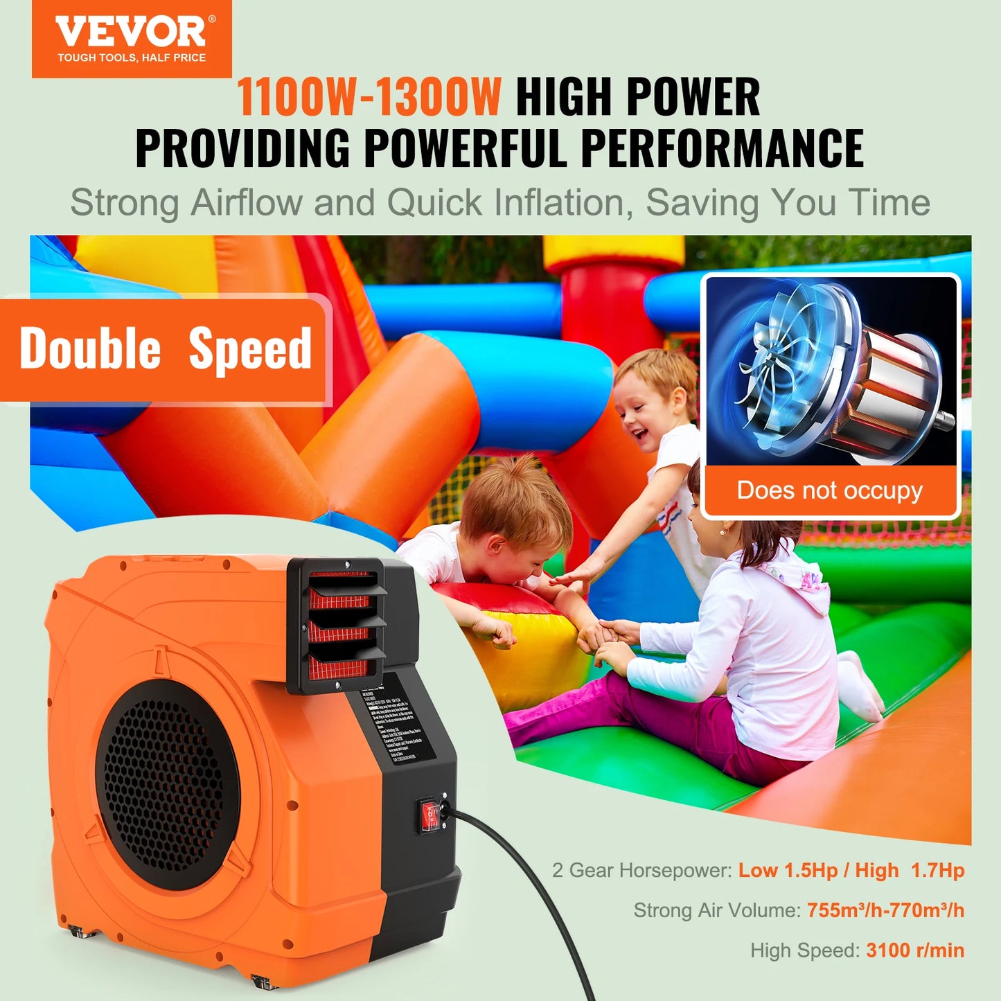 Inflatable Blower Bounce Blower Pump Commercial Inflatables Electric Fan Waterslides Test
