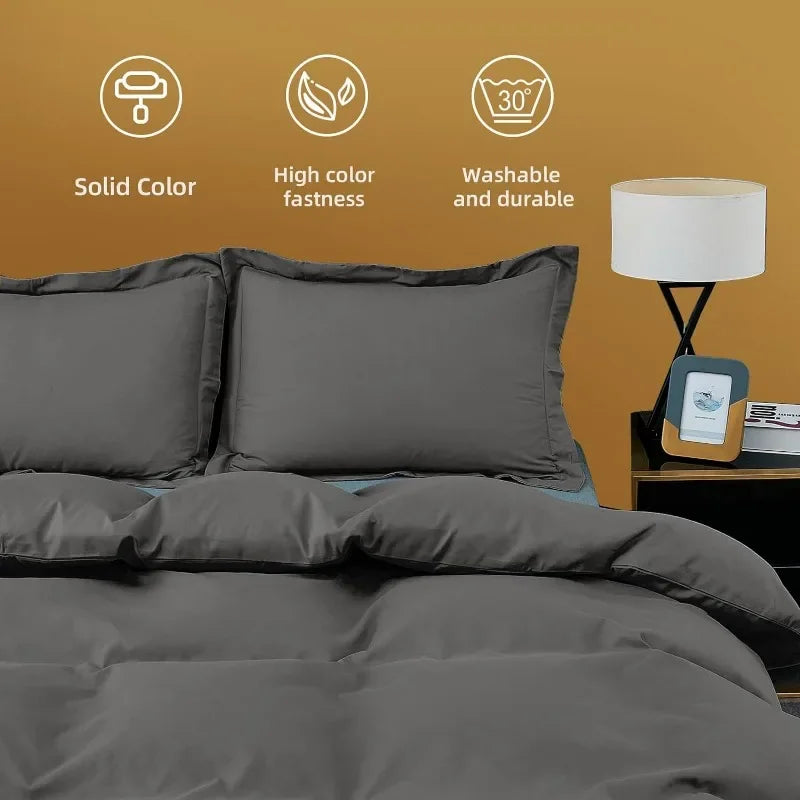 California King Soft microfiber Comforter 3pcs Set Washed