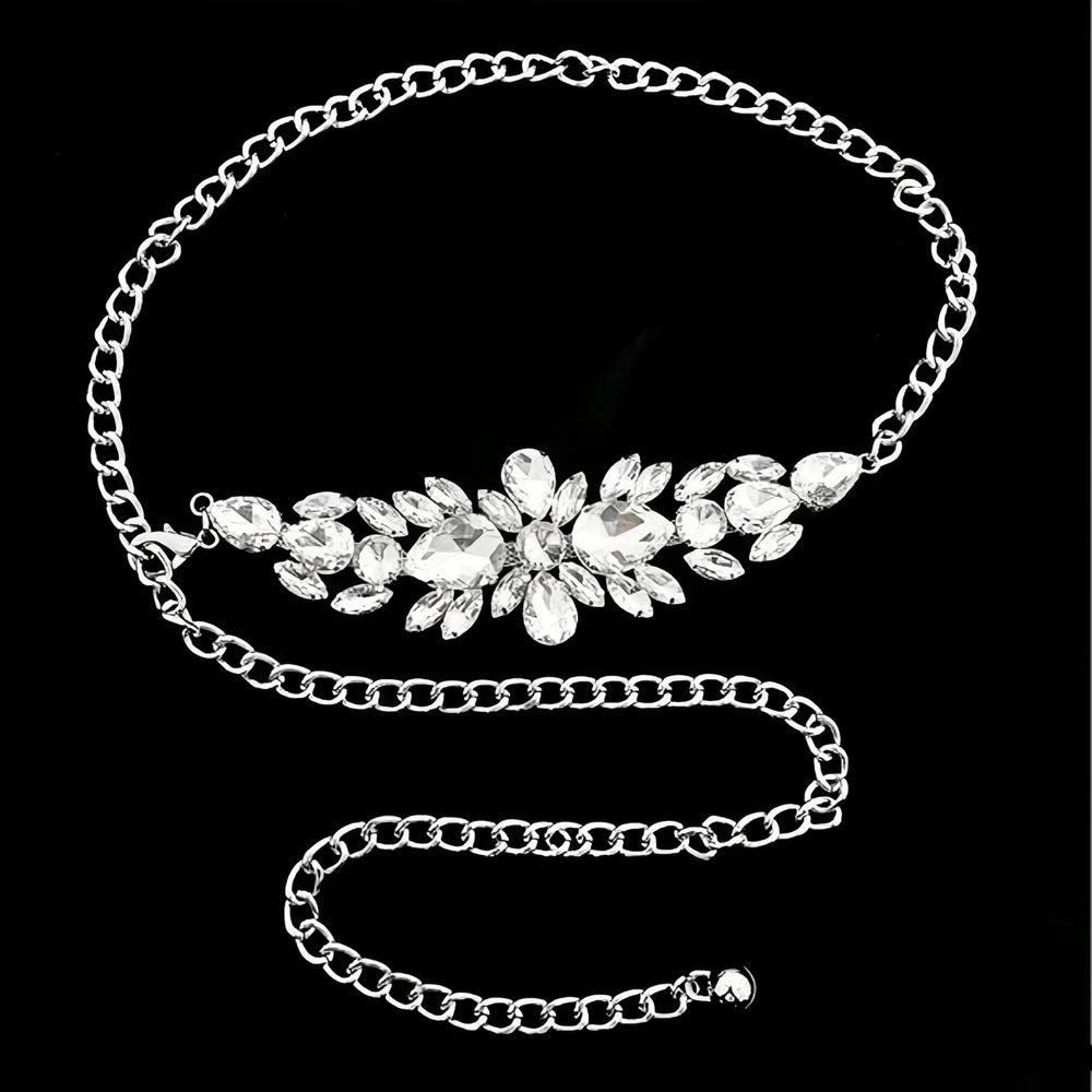 Belly Chain Belt Women Sexy Oversize Waist Decoration Rhinestone Body Jewelry