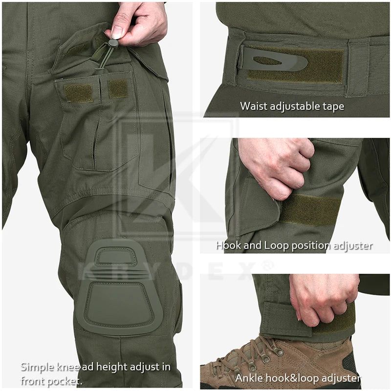 Combat Pants With Knee Pads For Hunting Outdoor Hiking Men Trousers