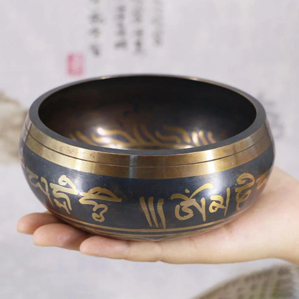 Bronze Nepal Tibetan Sing Bowl Handmade Buddha Yoga Meditation