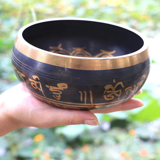 Bronze Nepal Tibetan Sing Bowl Handmade Buddha Yoga Meditation