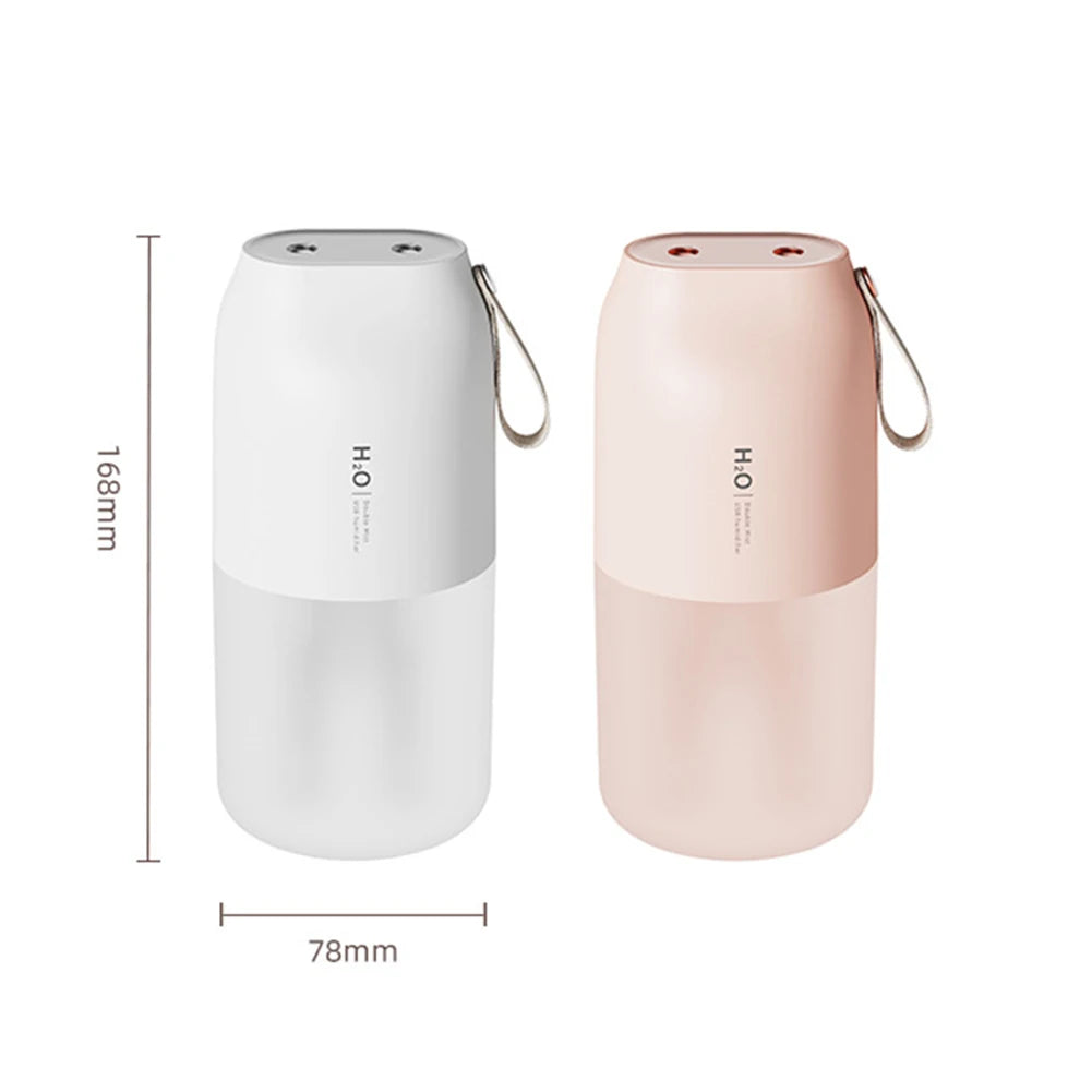 300ml Spray Home Car Humidifier Double Nozzle Mist Aroma Diffuser With Night Light