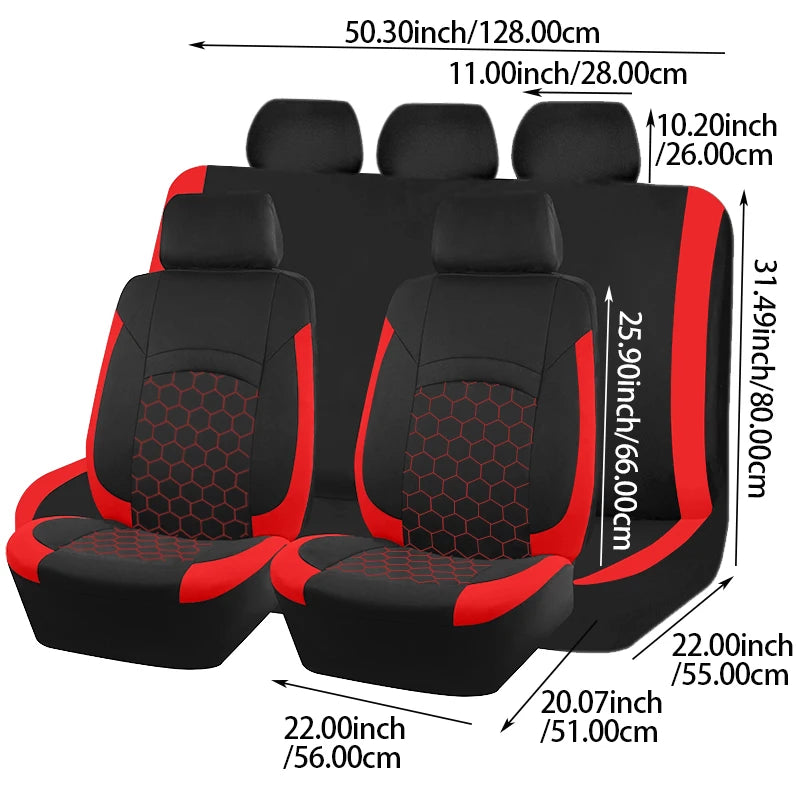 Universal Car Seat Cover Pattern Interior Man Fit for Car SUV Truck Van Airbag Compatible