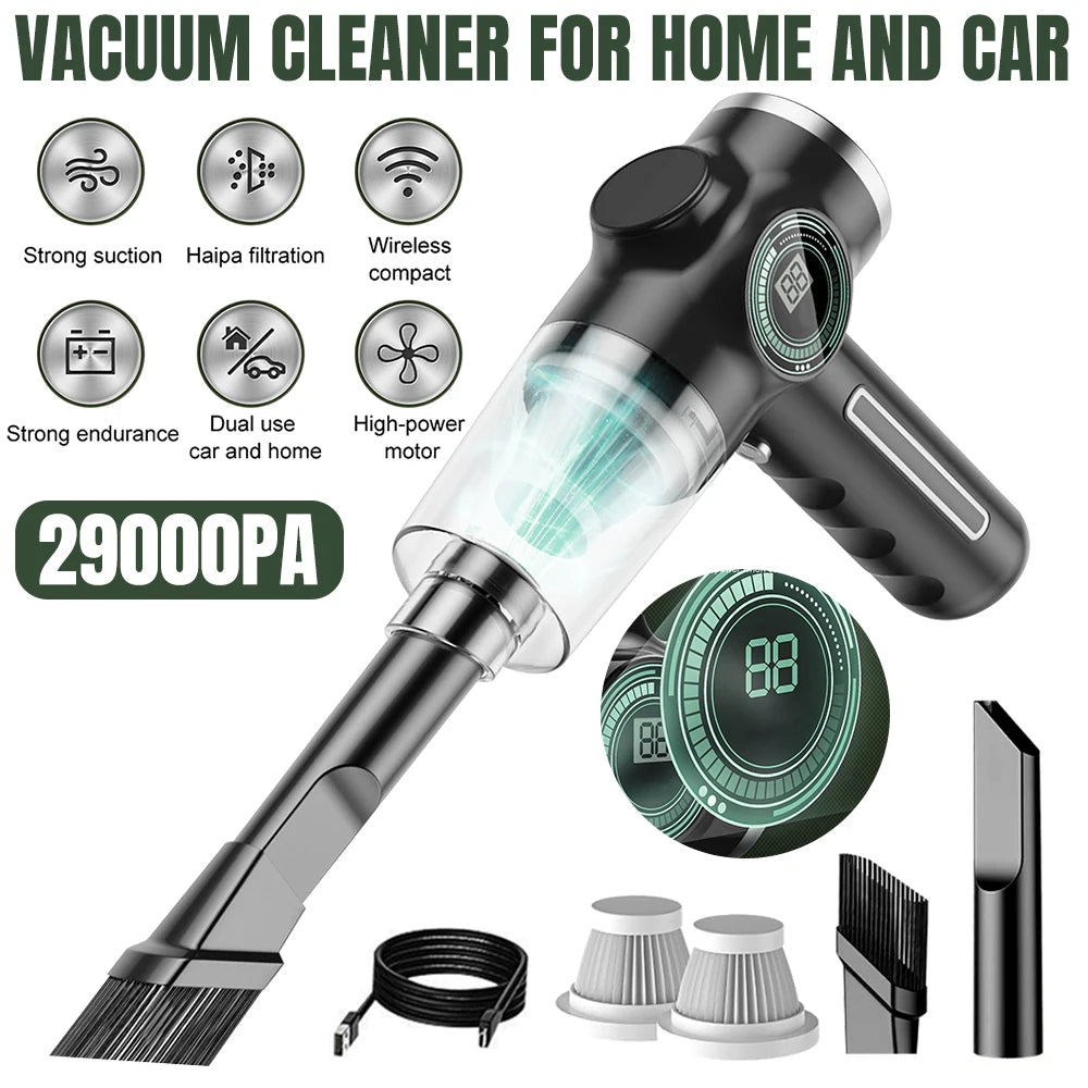 29000Pa Wireless Vacuum Cleaner 120W Strong Suction LCD power display & 3 filter