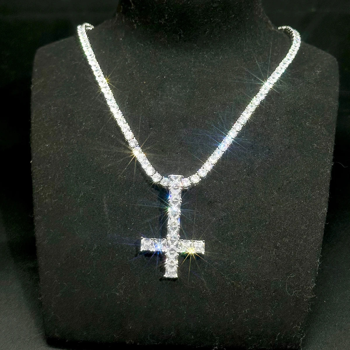 Cross Pendant Necklace Jewelry for Women AAAAA Cubic Zirconia