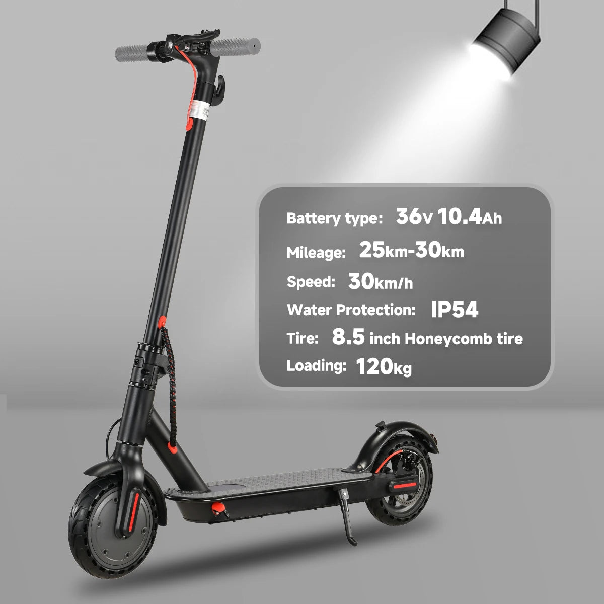 Adult Electric Scooter 350W with APP Lightweight Long Range 30km