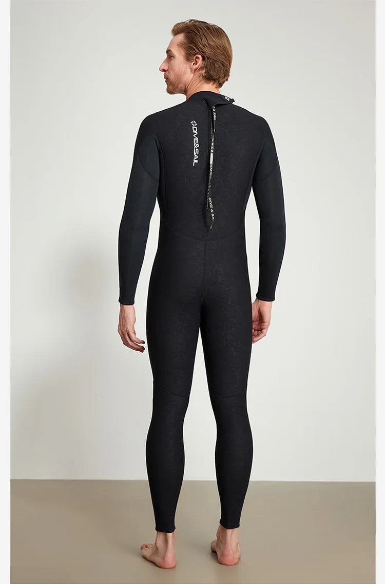 3mm Neoprene Wetsuit One-piece Women Men Long-sleeved Diving Suit Warm Swimsuit