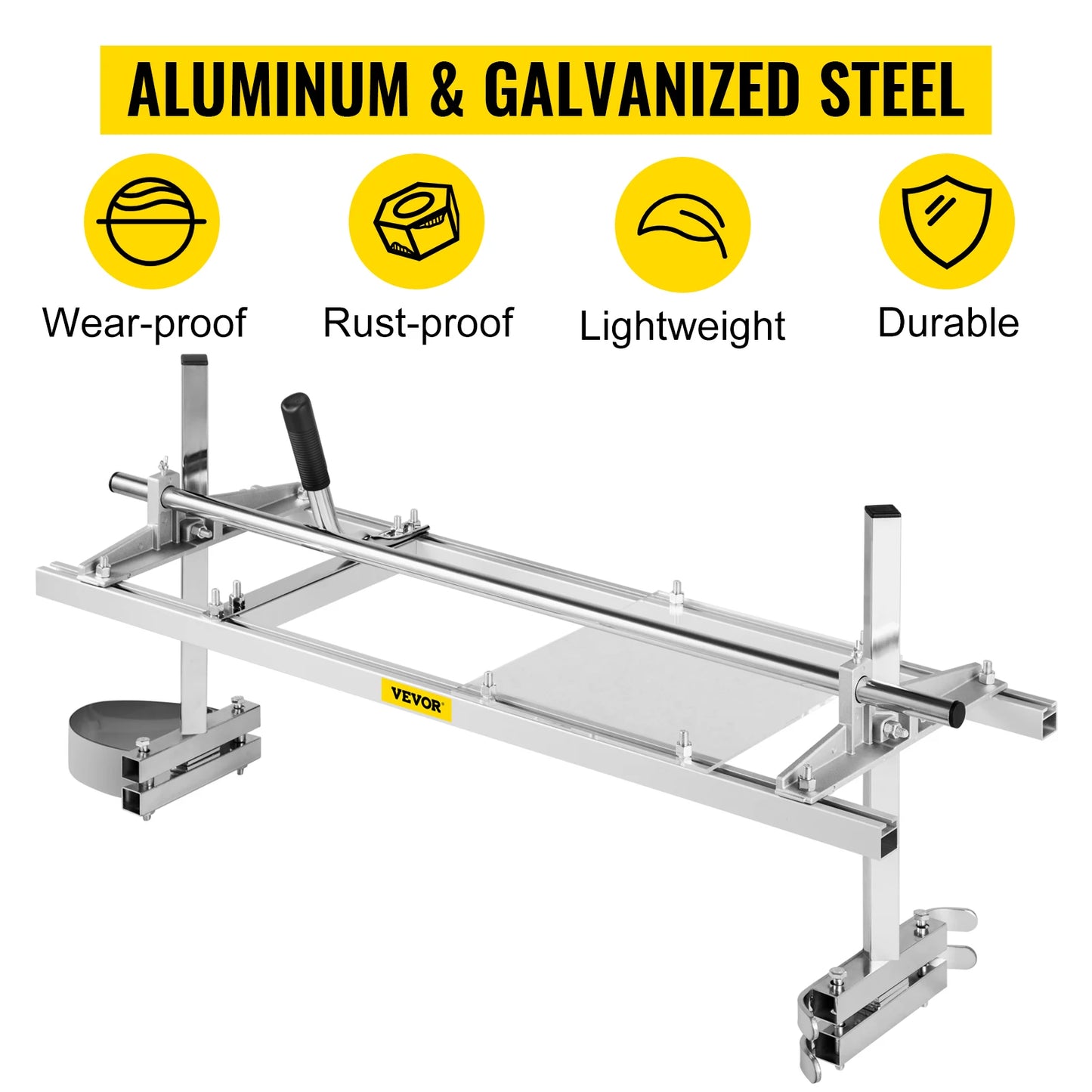 Mill Planking 24 36 48 Inch Guide Bar Lumber Cutting Portable Sawmill Aluminum Steel