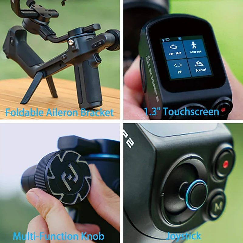 Gimbal Stabilizer Built-in AI Tracker Upgrade Joystick Touch Screen for Mirrorless DSLR Camera