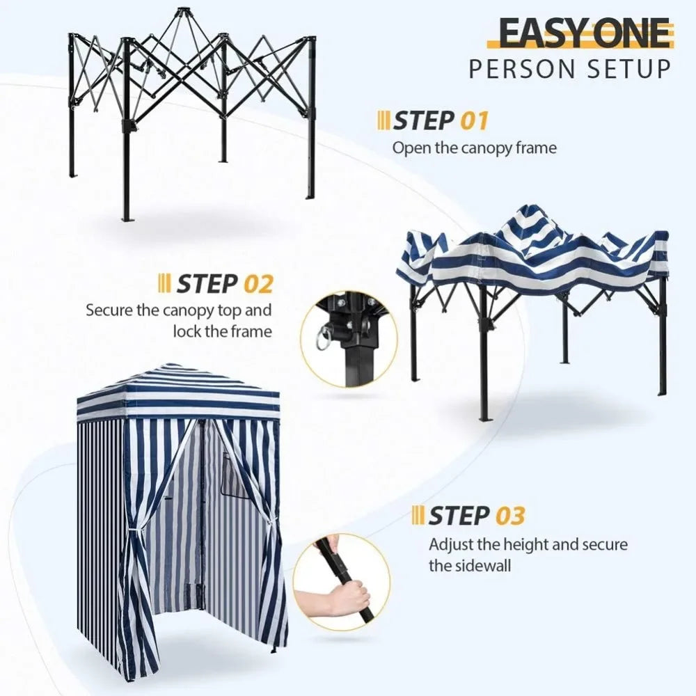 4x4 Pop-up Changing Room Canopy, Portable Privacy Cabana for Pool