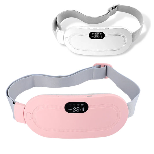 Electric Period Cramp Massager Vibrating Heating Pad Belt for Menstrual Colic Relief