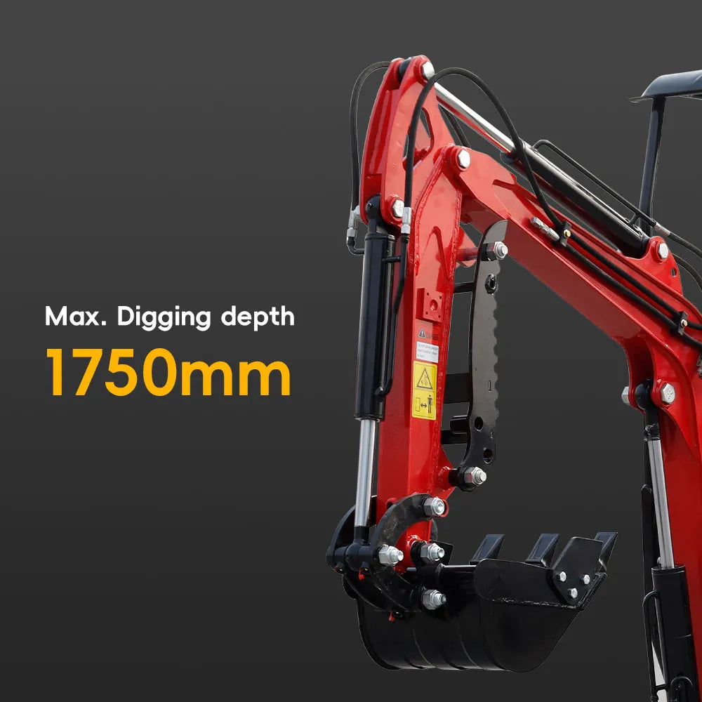 USA STOCK 1 Ton Mini Excavator Agricultural Hydraulic Small Excavators with Crawler Digger