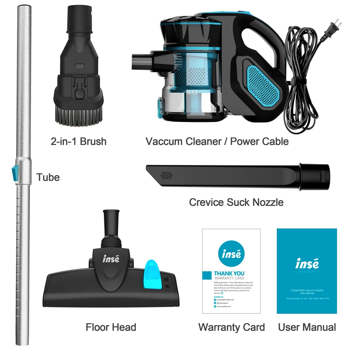 18Kpa Powerful Suction 600W Motor Stick Handheld Vaccum Cleaner for Home Pet Hair Hard Floor