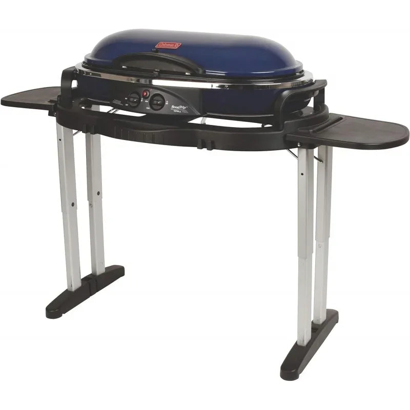 Collapsible Propane Grill with 2 Adjustable Burners, Side Tables, & Push-Button Ignition