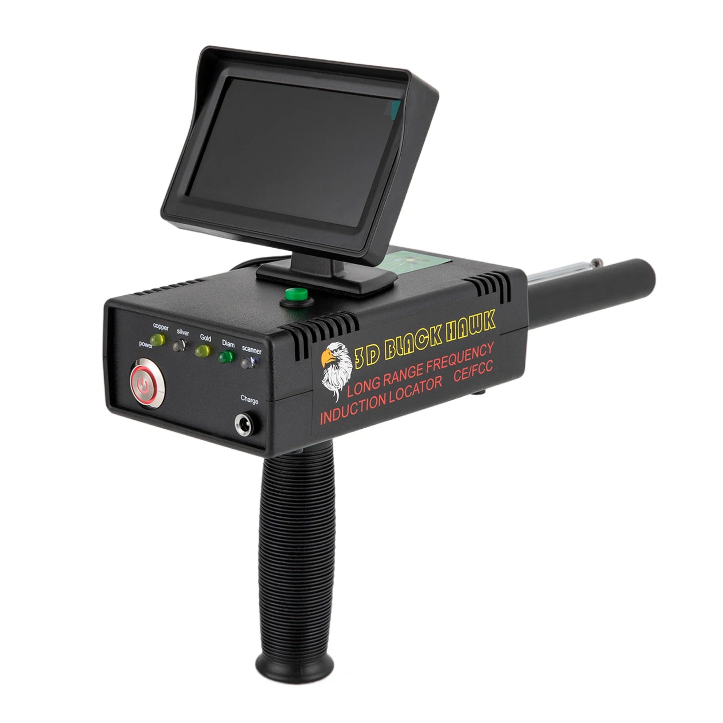 Metal Detector 3D LED Display for Gold, Silver, Copper, And Diamonds US/UK/EU Standard