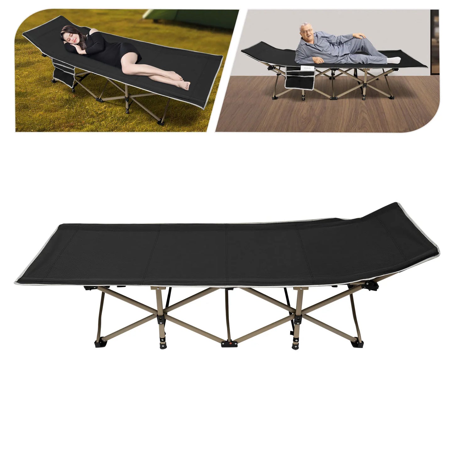 Adults Folding Sleeping Cots for Camping & Hunting Travel Tent