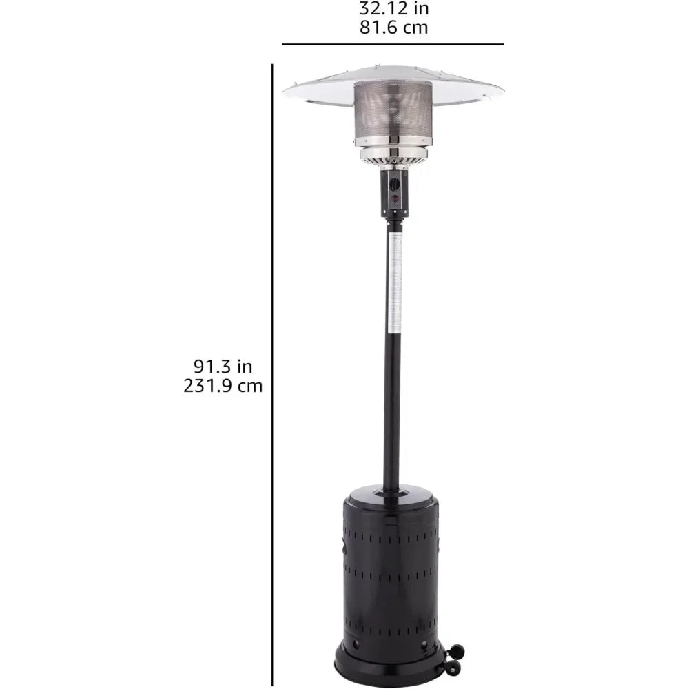 Outdoor Heater 46000 BTU Outdoor Propane Patio Heater With Wheels