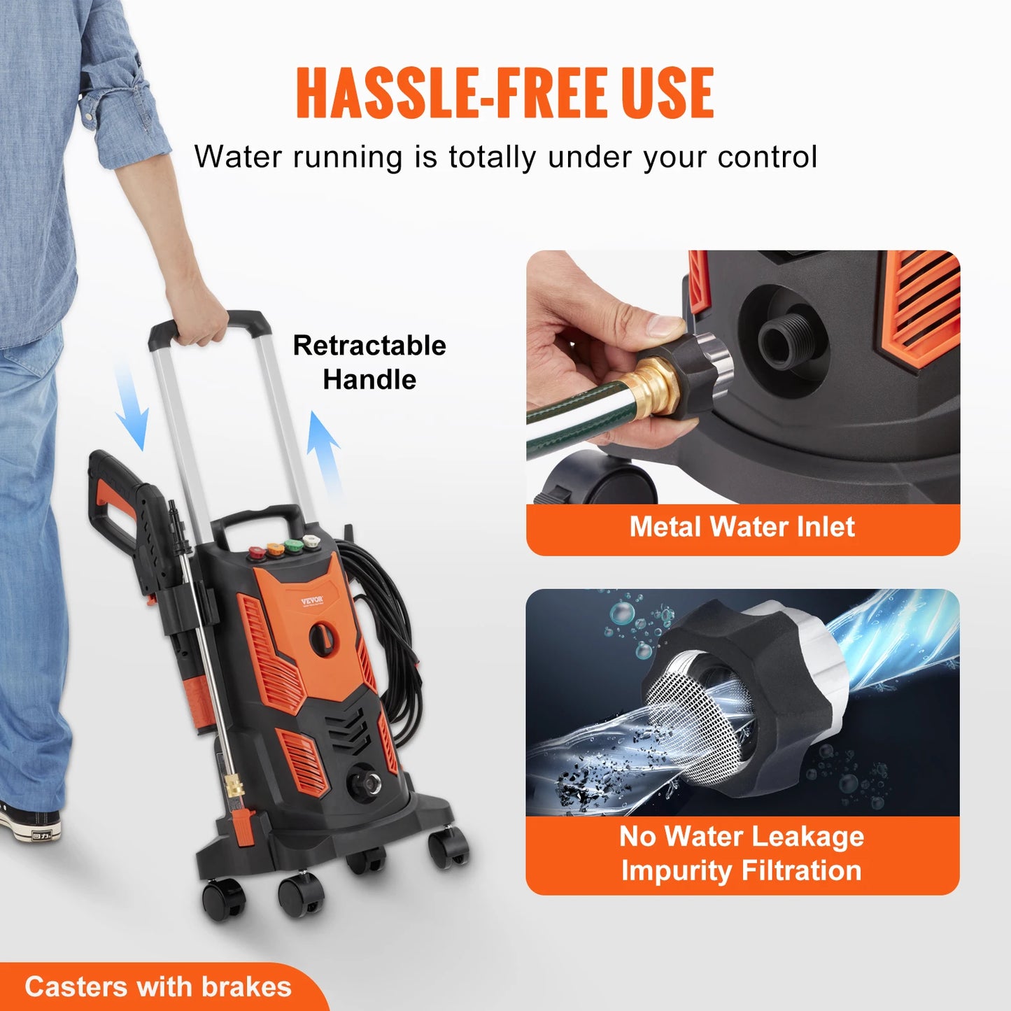 Electric Pressure Washer Power Washer Quick Connect Nozzles Foam Cannon