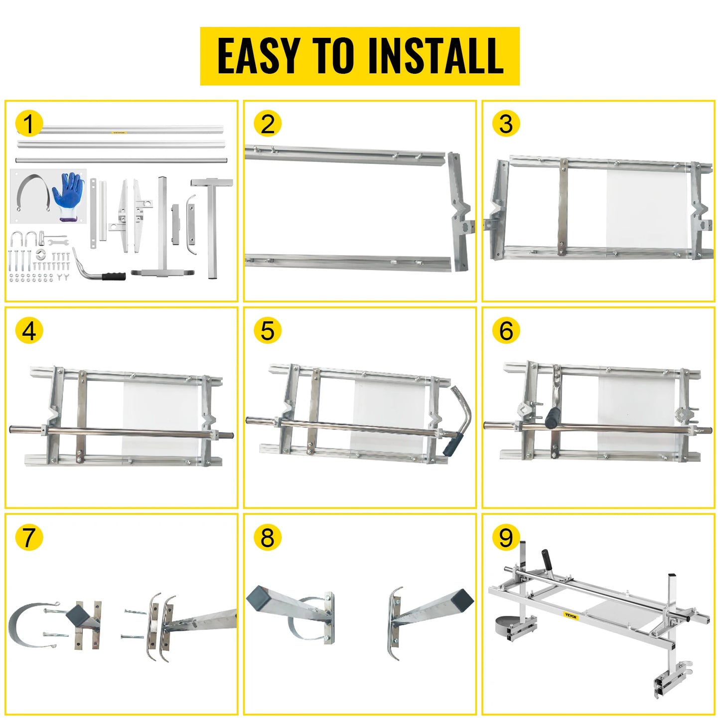 Mill Planking 24 36 48 Inch Guide Bar Lumber Cutting Portable Sawmill Aluminum Steel