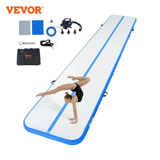 Gymnastics Air Mat 4inch Thick Track with Electric Pump Gym Yoga Cheerleading Beach Park Water