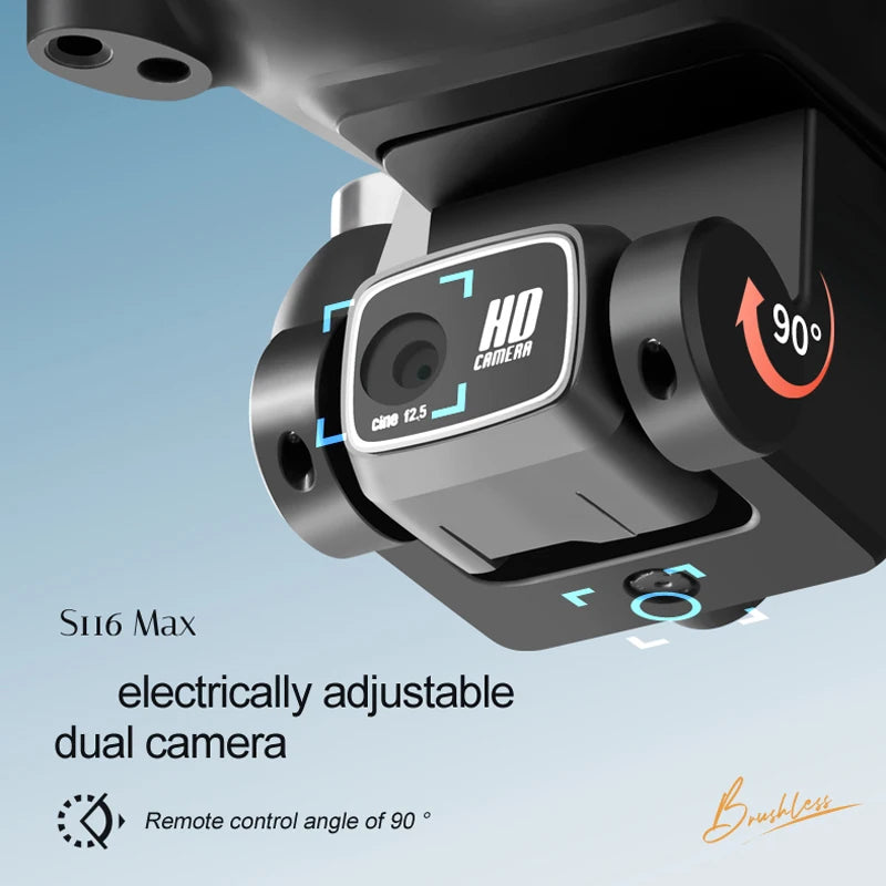 MAX Drone, WIFI 5G HD Dual ESC Camera Optical, Brushless 360° Obstacle Avoidance