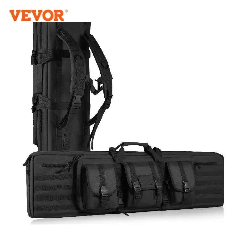 Rifle Bag 36/42 inch Long Soft Rifle Case Lockable Zipper for Two 34"/40" Rifles & 2 Pistols