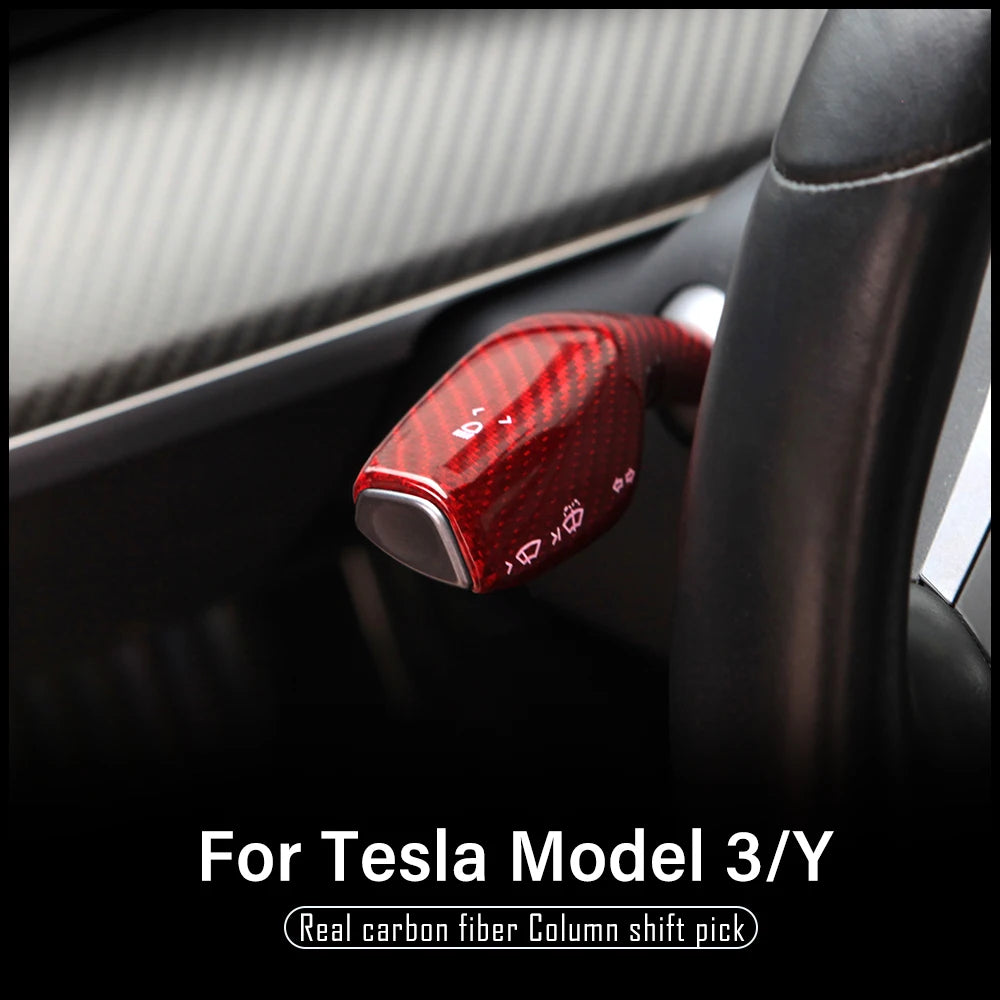 Column Shift Protective Cover 2pcs For Tesla Model 3 and Y 2023 Steering Wheel