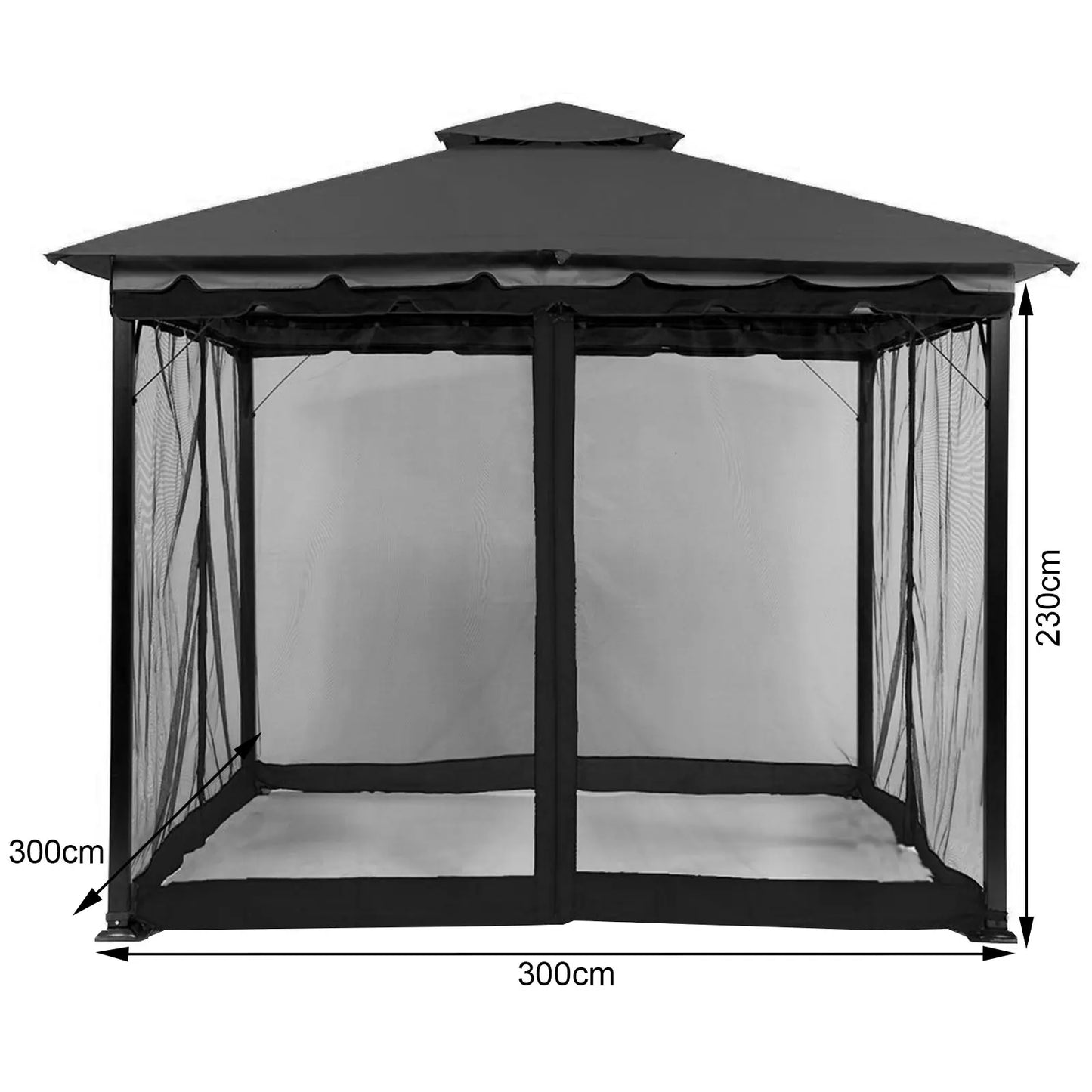 Mosquito Net for Gazebo Outdoor Canopy Insect Net Mosquito Netting with Zippers