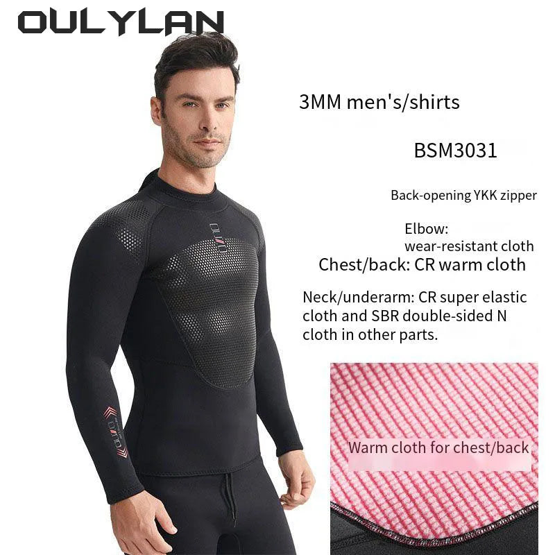 3mm Neoprene Men Women Quick Drying Surfing Snorkeling Scuba Diving Suits One Piece