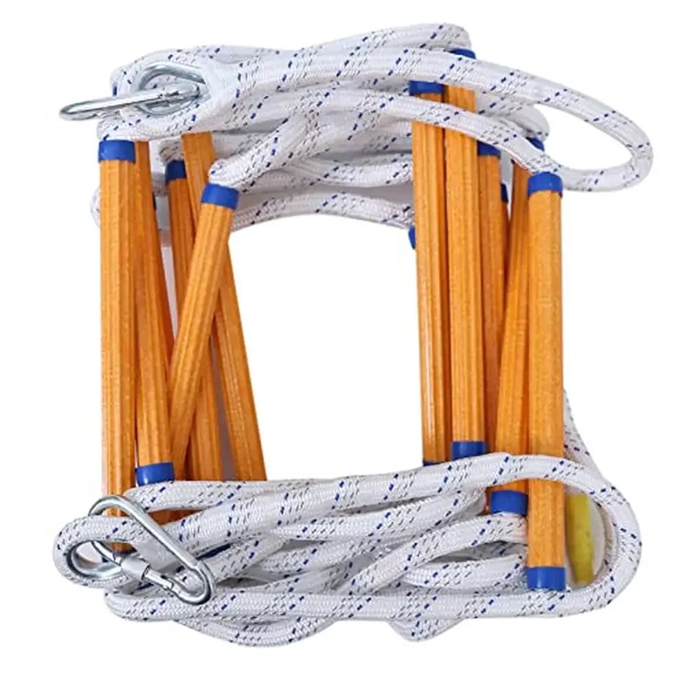 Fire Escape Ladder 32FT Flame Resistant Safety Rope with Hooks