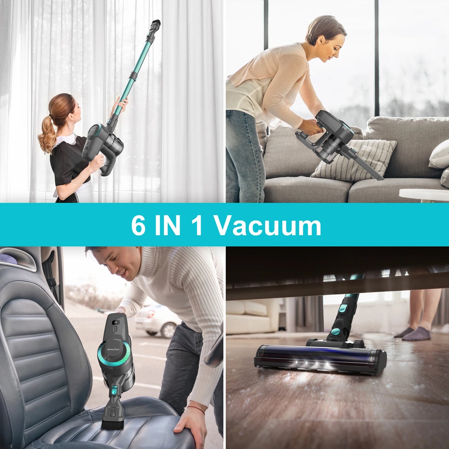 INSE Cordless vacuum,175W 40 minutes, 3.2lb lightweight , for Pet Hair, Home, Car