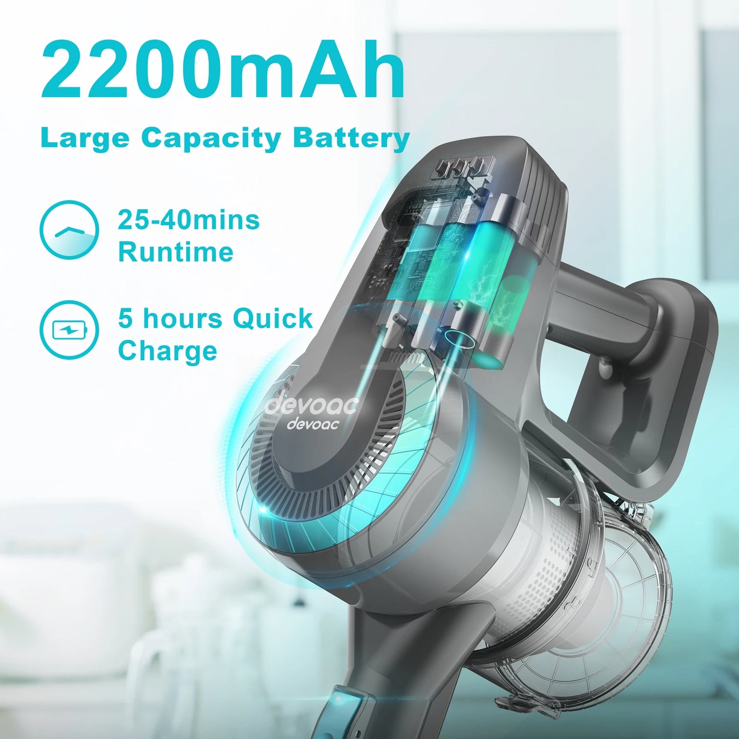 INSE Cordless vacuum,175W 40 minutes, 3.2lb lightweight , for Pet Hair, Home, Car