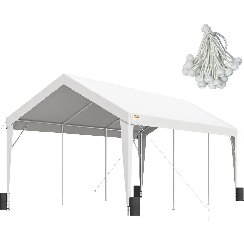 Canopy,10x20 ft  Tent with 8 Reinforced Poles and 4 Weight Bags,UV Resistant Waterproof